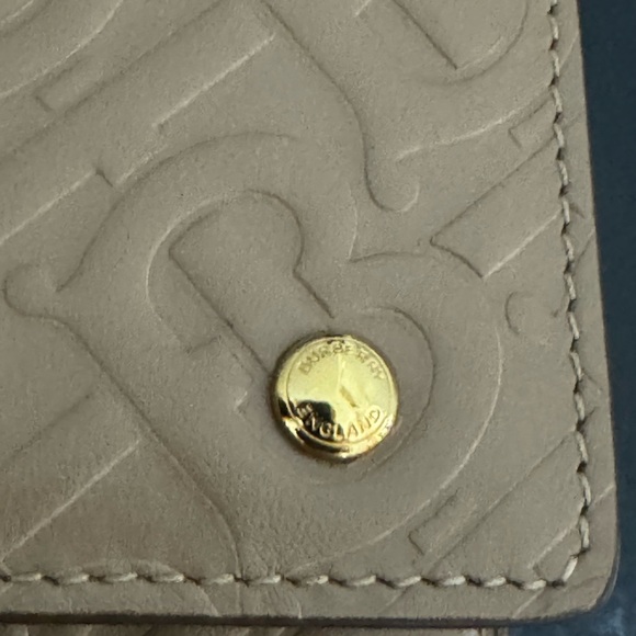 BURBERRY WALLET HERON TB DEBOSSED MONOGRAM CAMEL AUTHENTIC NWT -Store Display - Picture 11 of 12